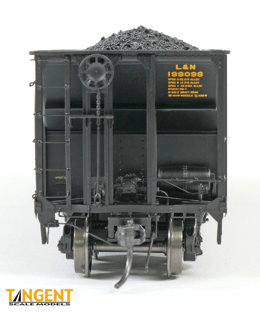 Tangent Scale Models HO 32011-21 Bethlehem Steel 3350CuFt Quad Coal Hopper Louisville & Nashville 'Delivery Black 1978' L&N #199220