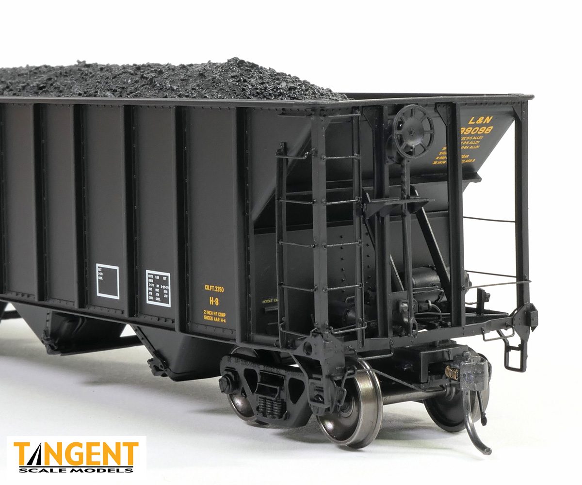 Tangent Scale Models HO 32011-24 Bethlehem Steel 3350CuFt Quad Coal Hopper Louisville & Nashville 'Delivery Black 1978' L&N #199248