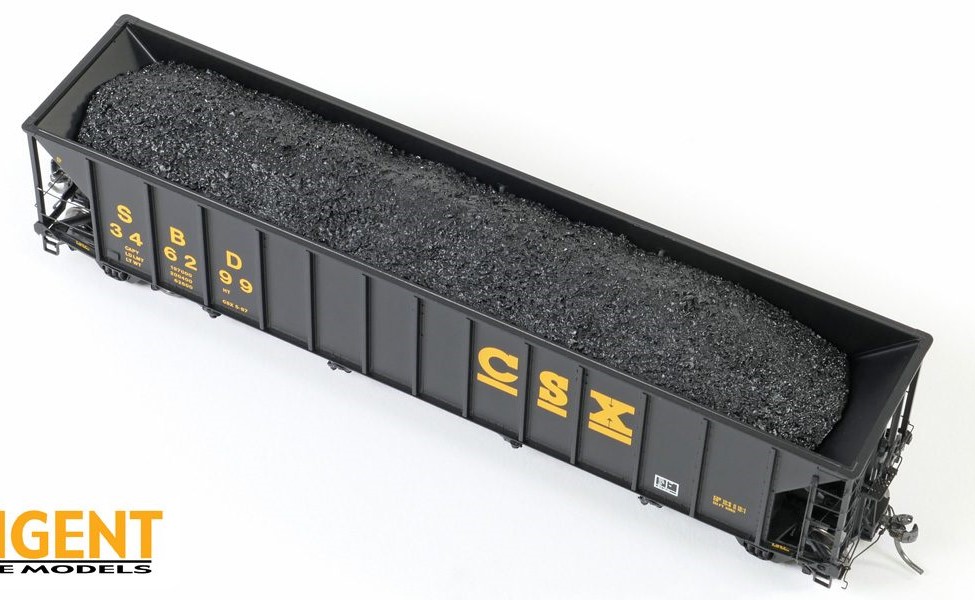 Tangent Scale Models HO 32012-02 Bethlehem Steel 3350CuFt Quad Coal Hopper Seaboard System/CSXT 'Black Repaint 1987+' SBD #345871