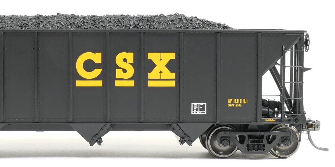 Tangent Scale Models HO 32012-04 Bethlehem Steel 3350CuFt Quad Coal Hopper Seaboard System/CSXT 'Black Repaint 1987+' SBD #345911