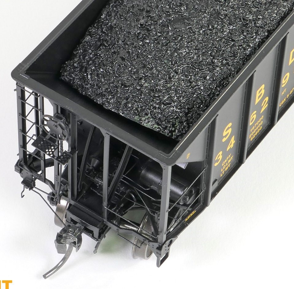 Tangent Scale Models HO 32012-04 Bethlehem Steel 3350CuFt Quad Coal Hopper Seaboard System/CSXT 'Black Repaint 1987+' SBD #345911
