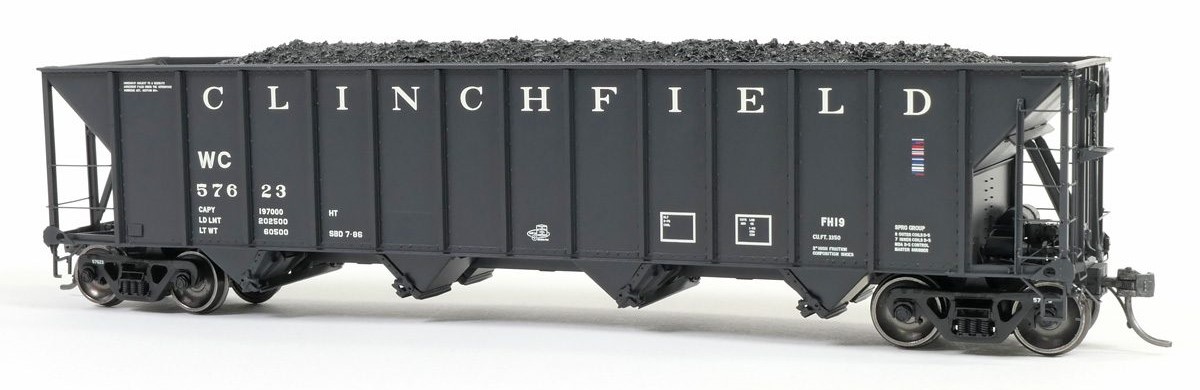 Tangent Scale Models HO 32013-03 Bethlehem Steel 3350CuFt Quad Coal Hopper Wisconsin Central 'Ex-CRR FH19 Patch 1992+ V1' WC #57621