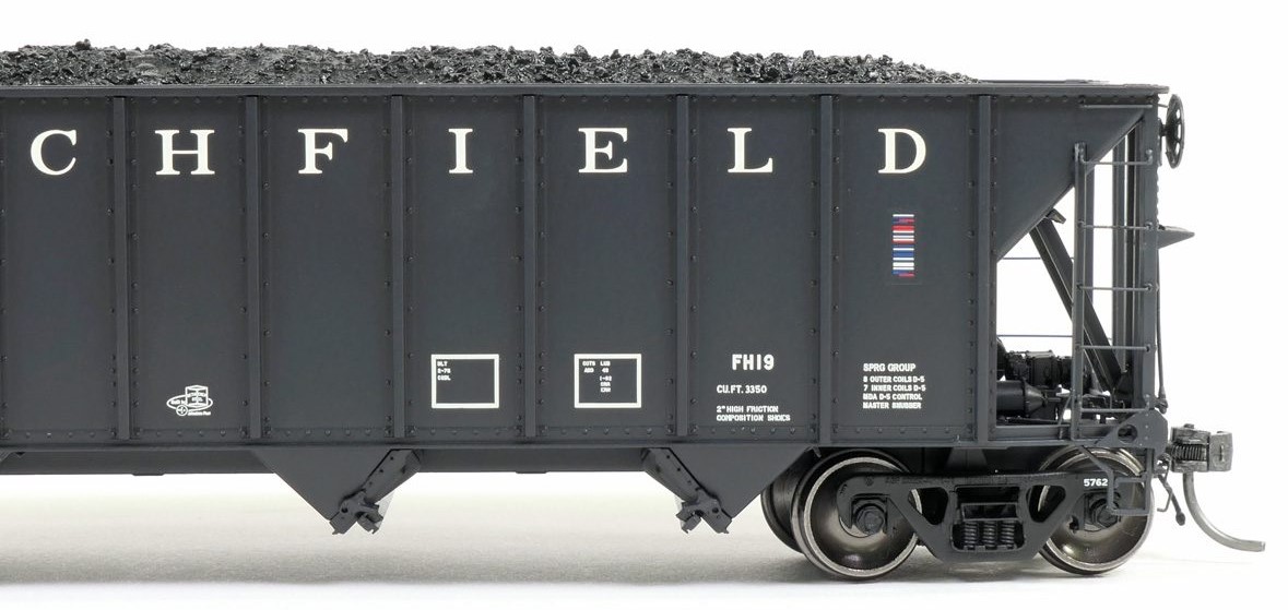 Tangent Scale Models HO 32013-04 Bethlehem Steel 3350CuFt Quad Coal Hopper Wisconsin Central 'Ex-CRR FH19 Patch 1992+ V1' WC #57623