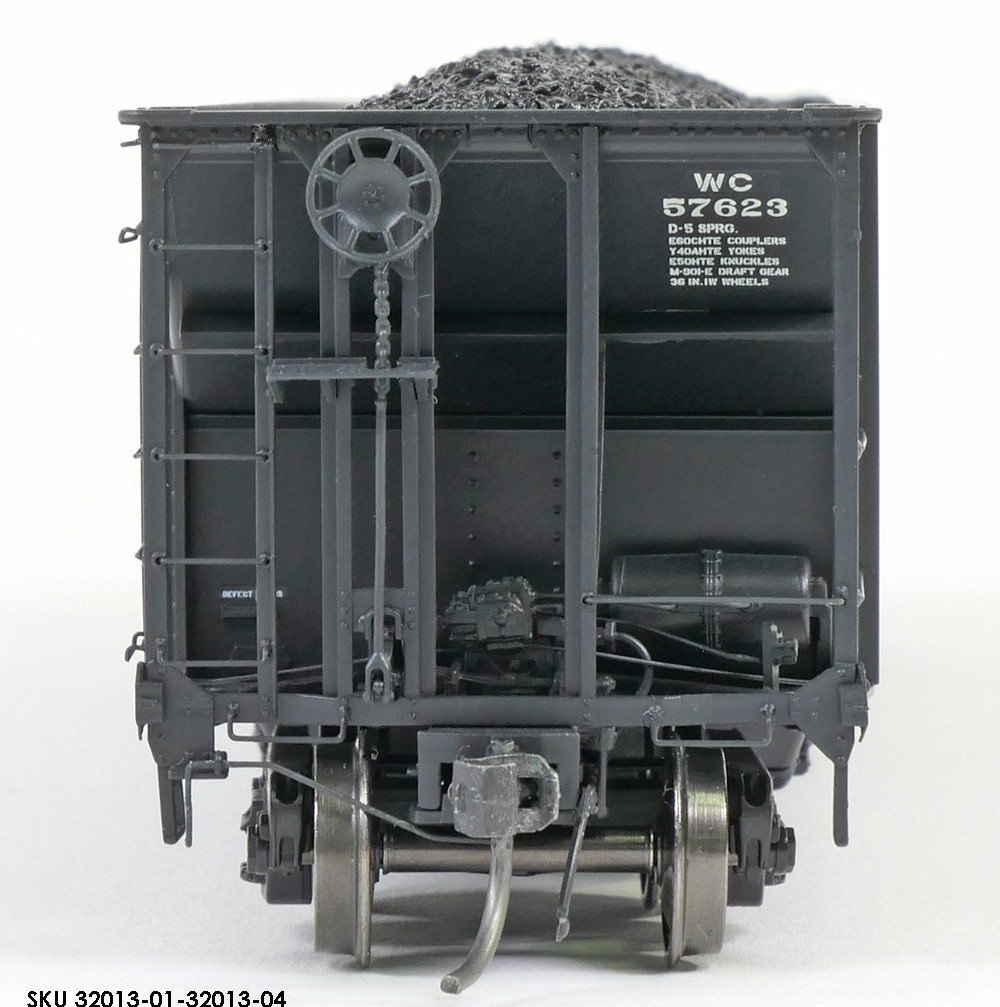 Tangent Scale Models HO 32013-04 Bethlehem Steel 3350CuFt Quad Coal Hopper Wisconsin Central 'Ex-CRR FH19 Patch 1992+ V1' WC #57623