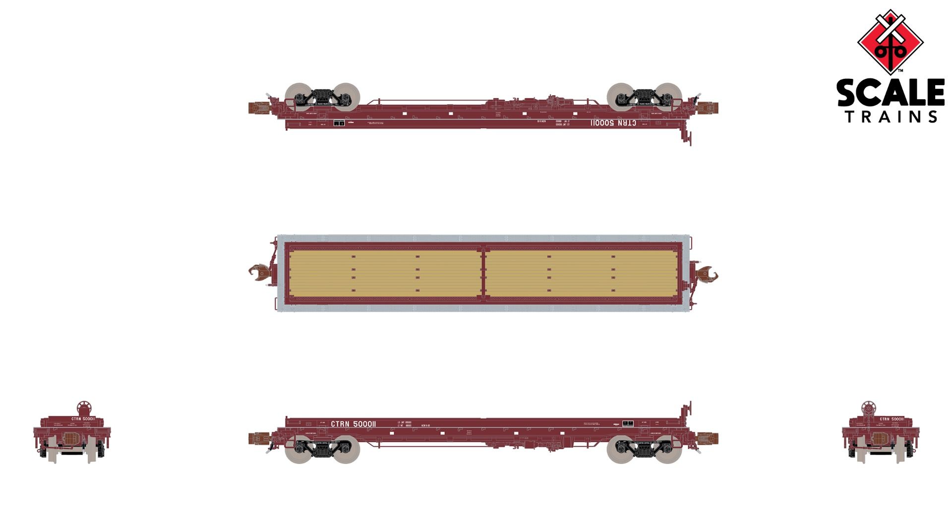 ScaleTrains Rivet Counter N SXT38644 Thrall 48' 2-Hood Coil Steel Car CTRN #500017