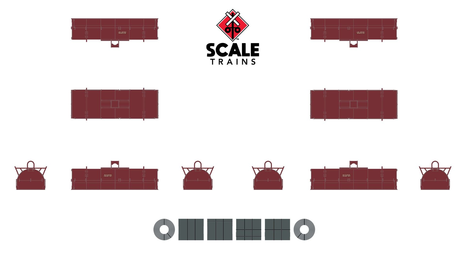 ScaleTrains Rivet Counter N SXT38644 Thrall 48' 2-Hood Coil Steel Car CTRN #500017