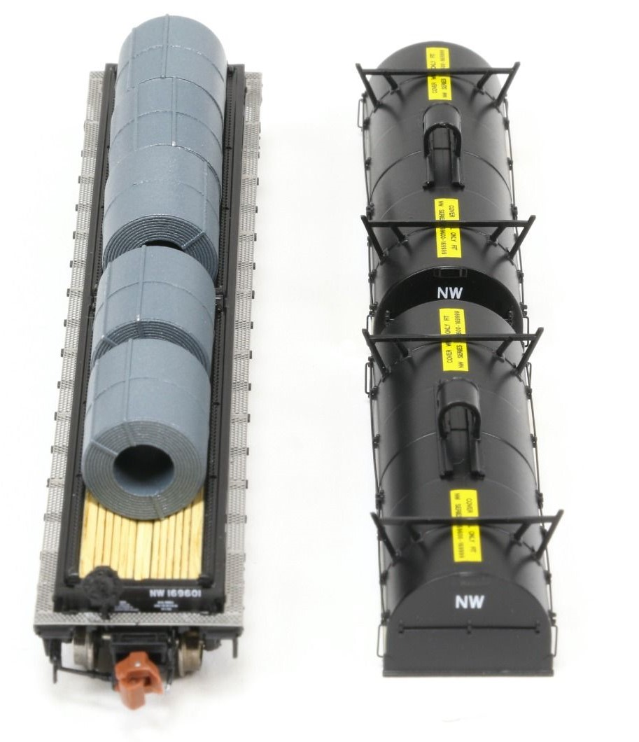 ScaleTrains Rivet Counter N SXT38657 Thrall 48' 2-Hood Coil Steel Car  Norfolk & Western 'NS Black Hoods' NW #169622