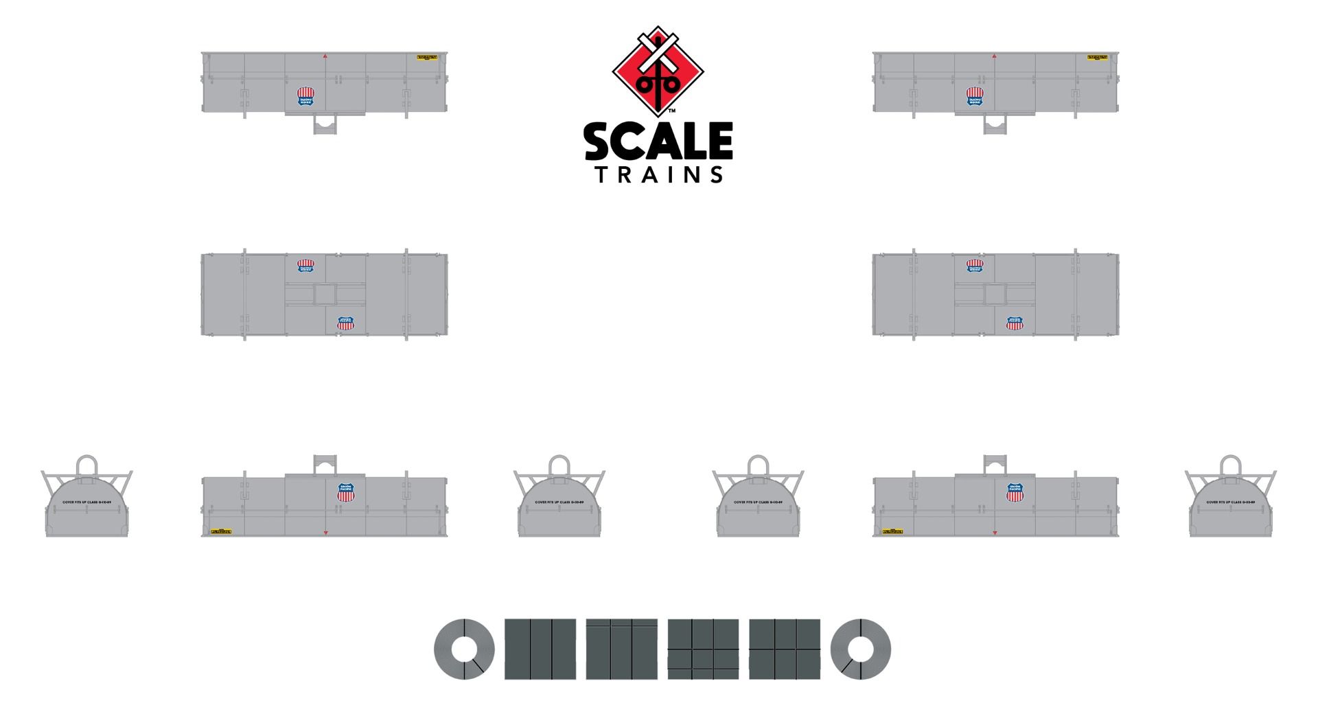 ScaleTrains Rivet Counter N SXT38662 Thrall 48' 2-Hood Coil Steel Car Union Pacific UP #249186