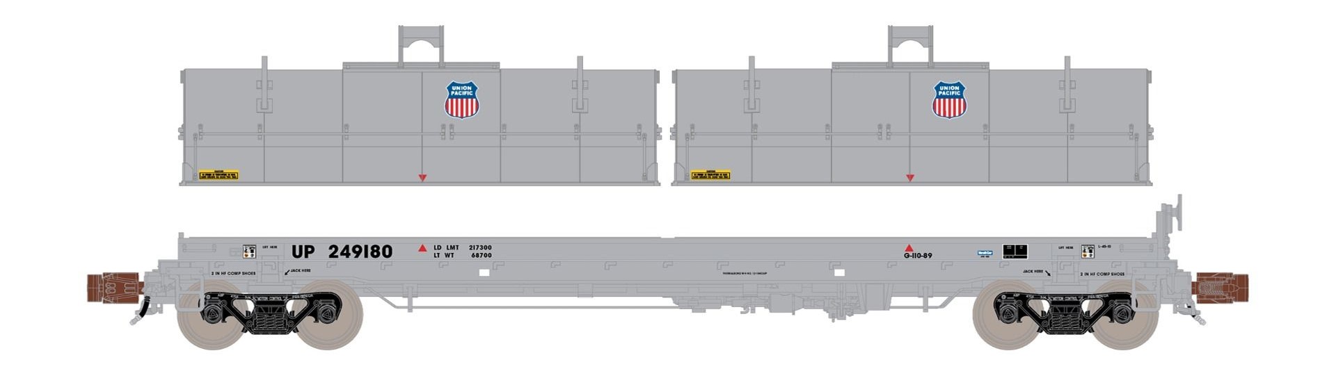 ScaleTrains Rivet Counter N SXT38663 Thrall 48' 2-Hood Coil Steel Car Union Pacific UP #249198