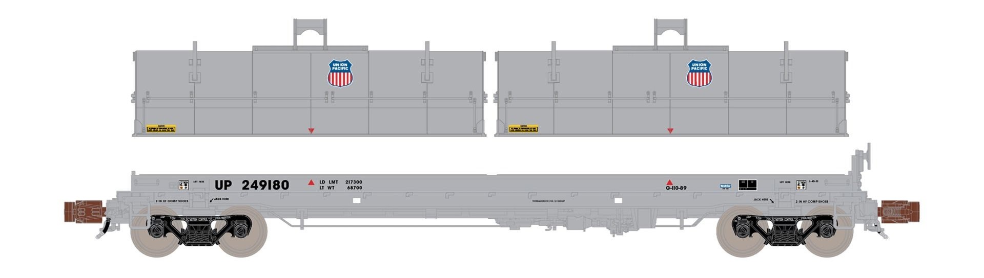 ScaleTrains Rivet Counter N SXT38664 Thrall 48' 2-Hood Coil Steel Car Union Pacific UP #249216
