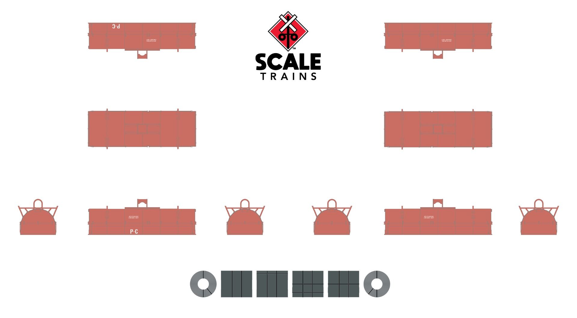 ScaleTrains Rivet Counter N SXT38669 Thrall 48' 2-Hood Coil Steel Car CTRN 'Distressed' CTRN #500077