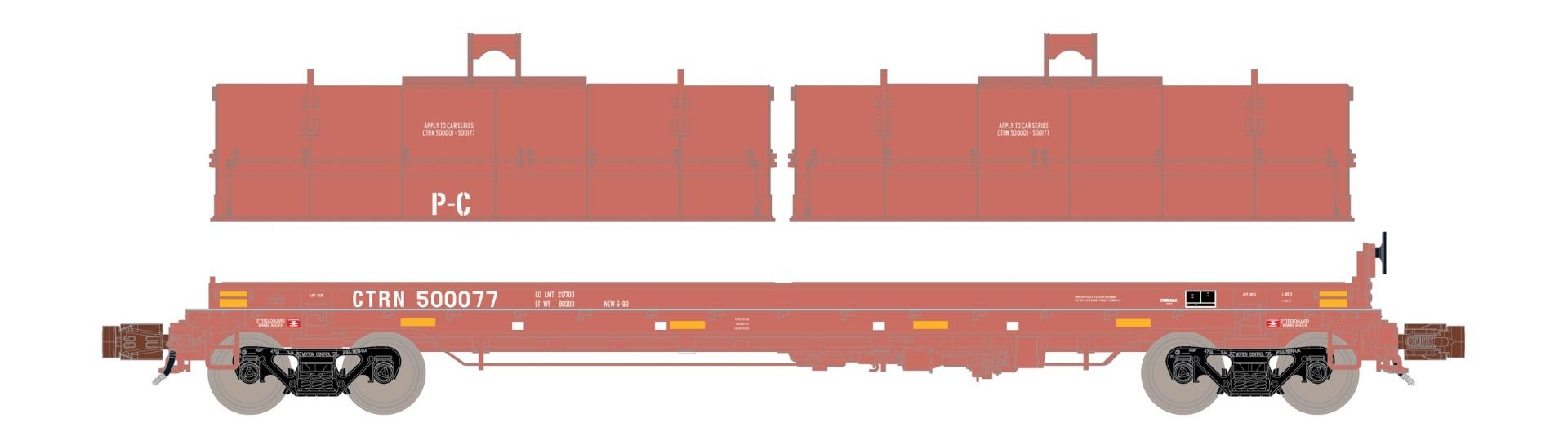 ScaleTrains Rivet Counter N SXT38669 Thrall 48' 2-Hood Coil Steel Car CTRN 'Distressed' CTRN #500077