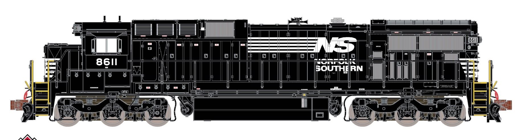 ScaleTrains Rivet Counter N SXT39159 DCC/ESU Loksound 5 Equipped GE C39-8 Locomotive Phase II Norfolk Southern 'As Built' NS #8571