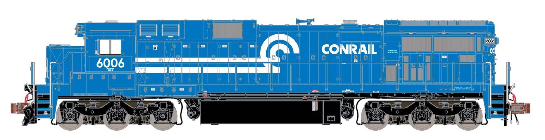 ScaleTrains Rivet Counter N SXT39177 DCC/ESU Loksound 5 Equipped GE C39-8 Locomotive Phase III Conrail '1990s Era' CR #6010