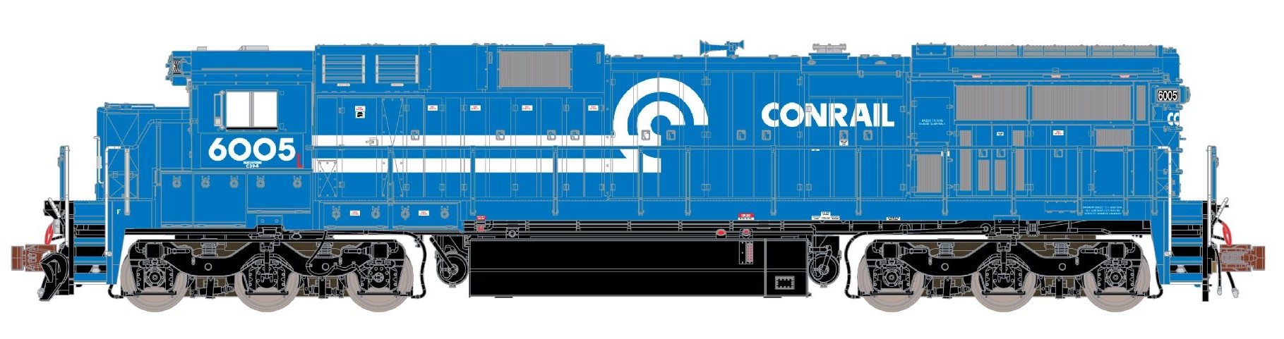 ScaleTrains Rivet Counter N SXT39182 DCC Ready GE C39-8 Locomotive Phase III Conrail w/Ditch Lights CR #6003