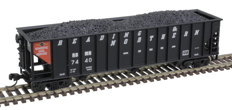 Atlas Trainman N 50005867 90-Ton 3-Bay Hopper with Load Reading & Northern RBMN #7415