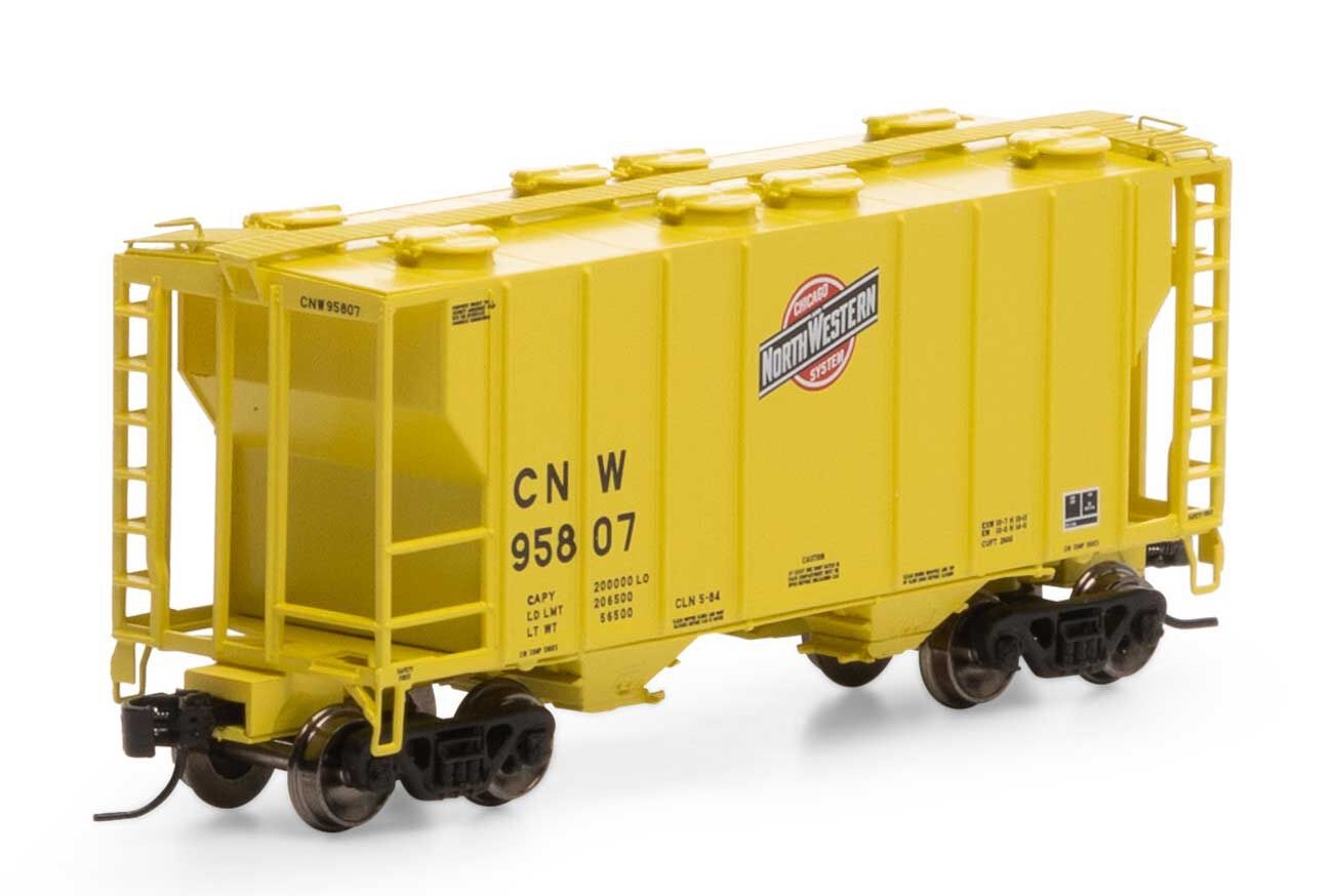 Athearn N ATH17246 PS-2 2600 Covered Hopper Chicago & NorthWestern System C&NW #95807