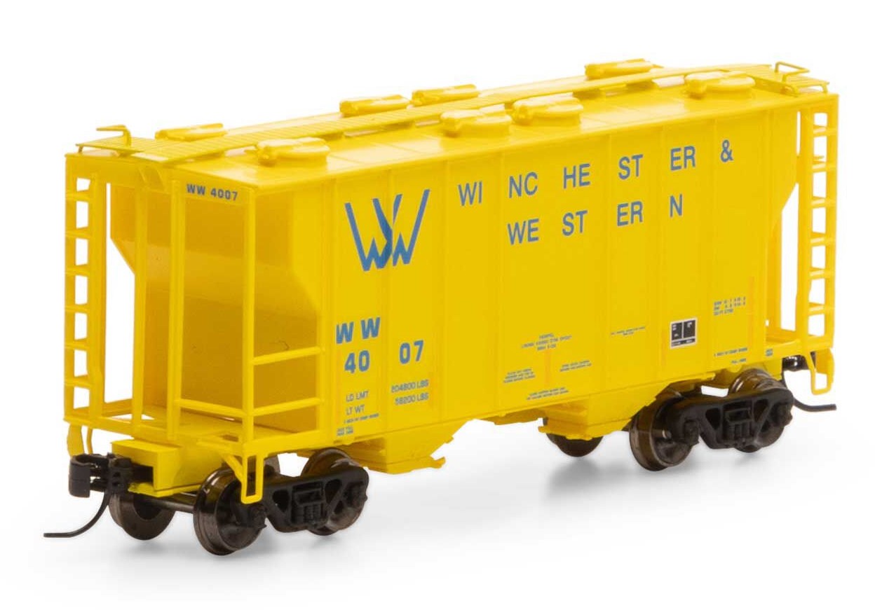 Athearn N ATH17255 PS-2 2600 Covered Hopper Winchester & Western WW #4007