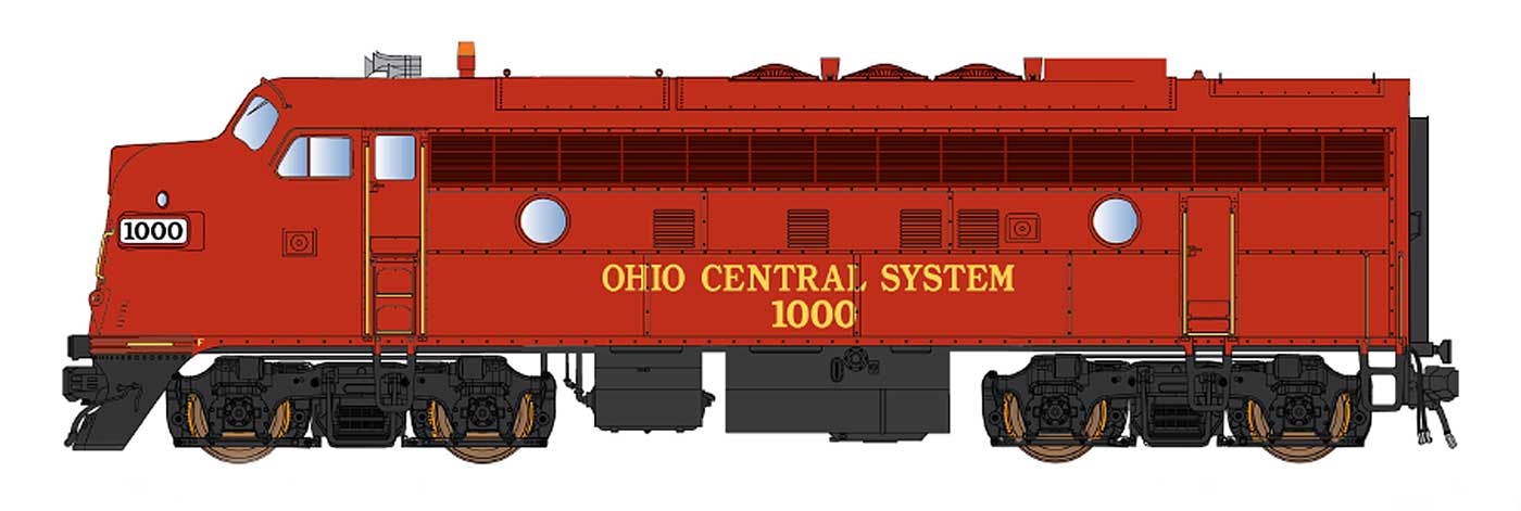 Intermountain N 69293-02 DCC Ready EMD F7A Locomotive Ohio Central #1001