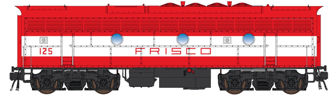 Intermountain N 69764S-01 DCC/ESU LokSound 5 Equipped EMD F7B Locomotive Frisco 'Orange & White' #118