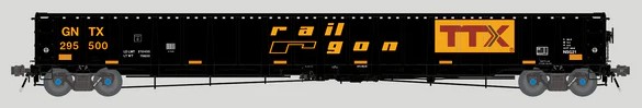 Aurora Miniatures HO 309008 National Steel Car 3650 cf 66' 'Railgon' Gondola GNTX #295566