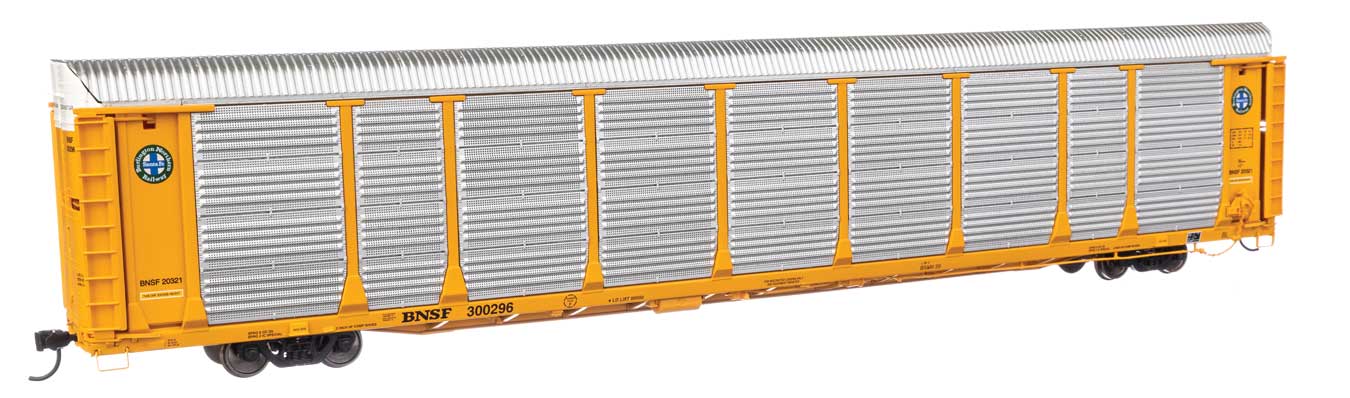 WalthersProto HO 920-101506 89' Thrall Bi-Level Auto Carrier BNSF #300296