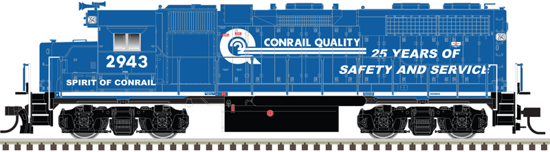 Atlas Master Gold Series HO 10004093 DCC/ESU LokSound V5 Equipped EMD GP38 Diesel Locomotive w/Ditch Lights Conrail 'Spirit of Conrail' CR #2943