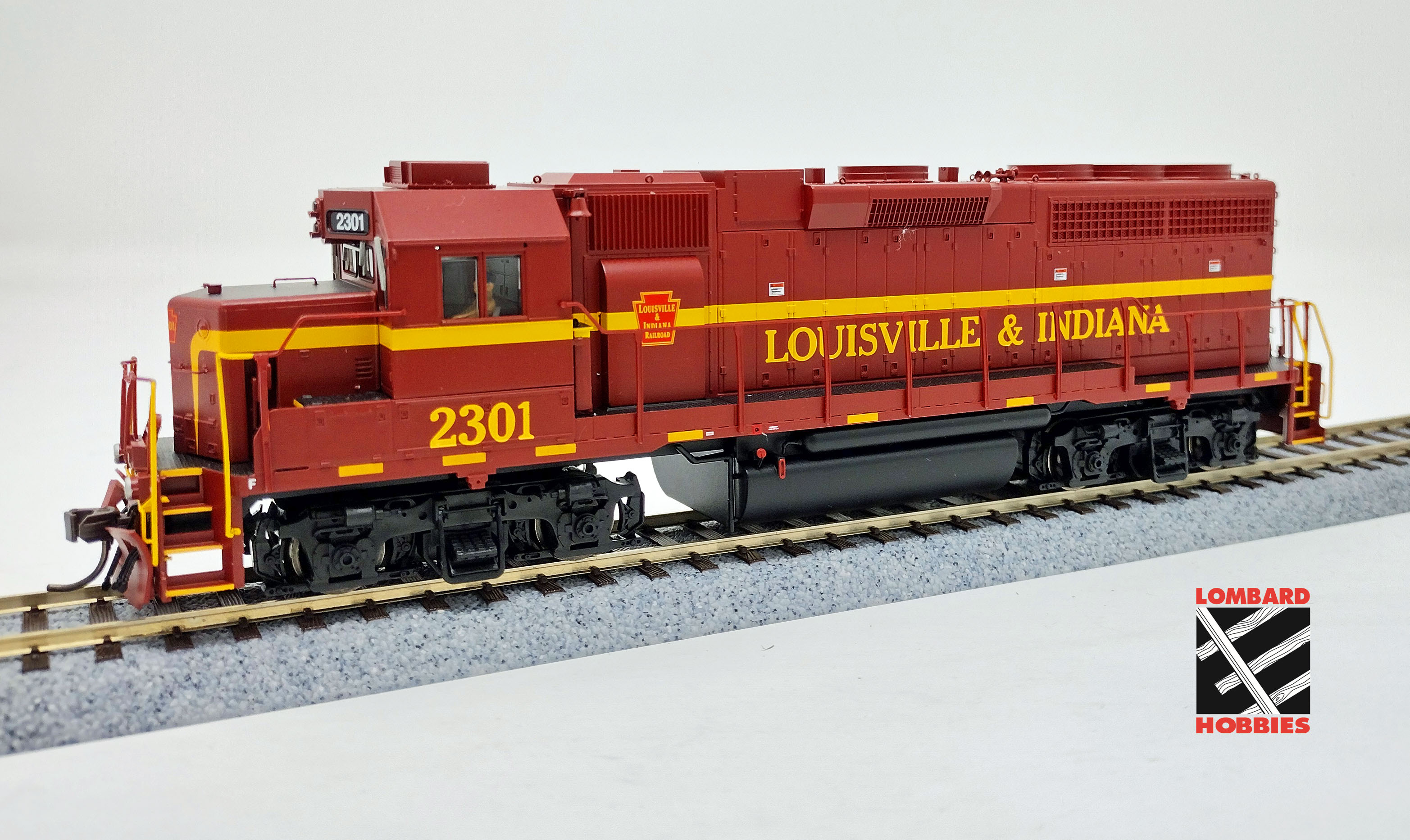 Atlas Master Gold Series HO 10004353S DCC/ESU LokSound V5 Equipped EMD GP38-3 Diesel Locomotive Louisville & Indiana #2301
