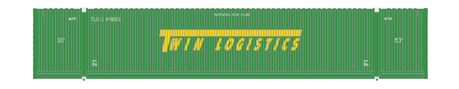 ScaleTrains Operator N SXT11658 CIMC 53' Corrugated Dry Container Twin Logistics TLGU 3-Pack