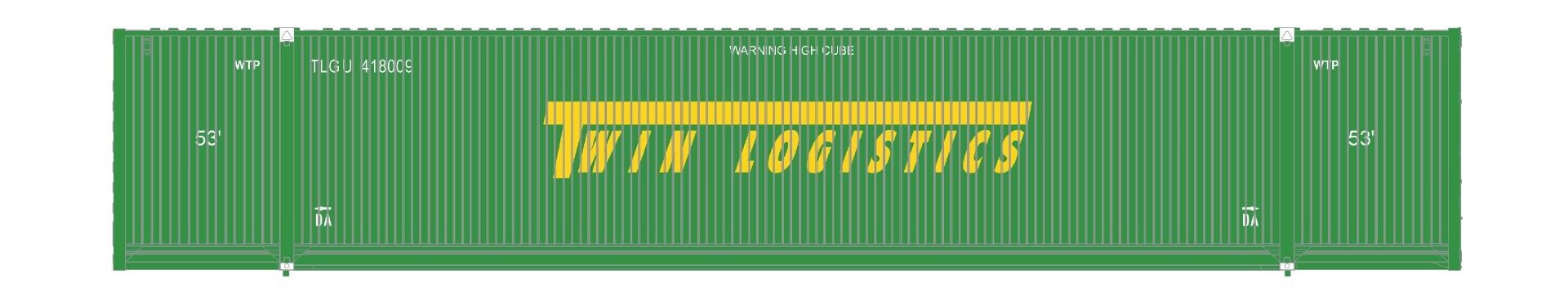 ScaleTrains Operator N SXT11686 CIMC 53' Corrugated Dry Container Twin Logistics TLGU #418009