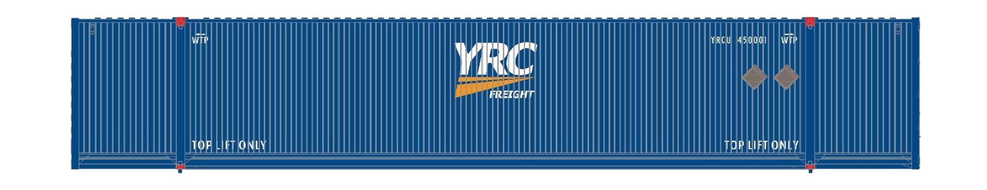 ScaleTrains Operator N SXT11665 CIMC 53' Corrugated Dry Container YRC Freight YRCU 3-Pack