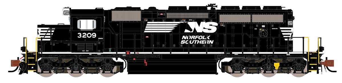 ScaleTrains Rivet Counter N SXT33771 DCC/ESU LokSound V5 Equipped EMD SD40-2 Locomotive Norfolk Southern 'Admiral Cab' NS #3209