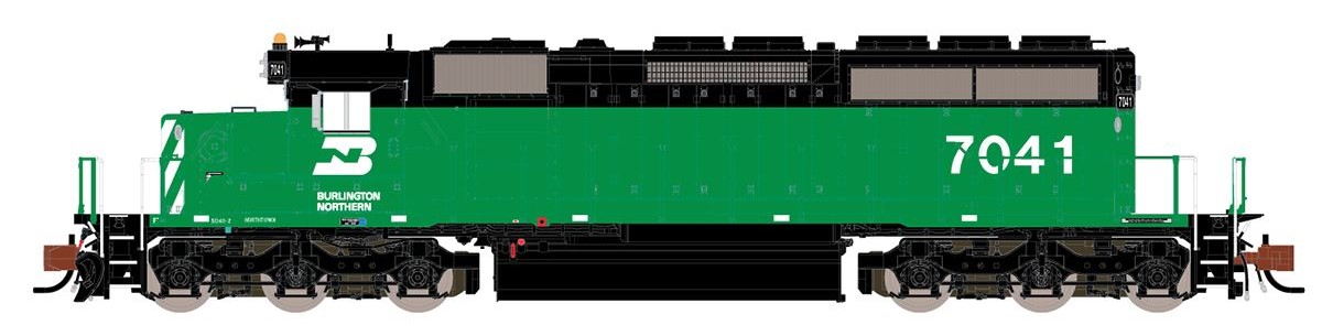 ScaleTrains Rivet Counter N SXT33790 DCC Ready EMD SD40-2 Locomotive Burlington Northern BN #8014