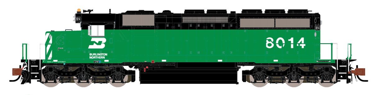 ScaleTrains Rivet Counter N SXT33790 DCC Ready EMD SD40-2 Locomotive Burlington Northern BN #8014