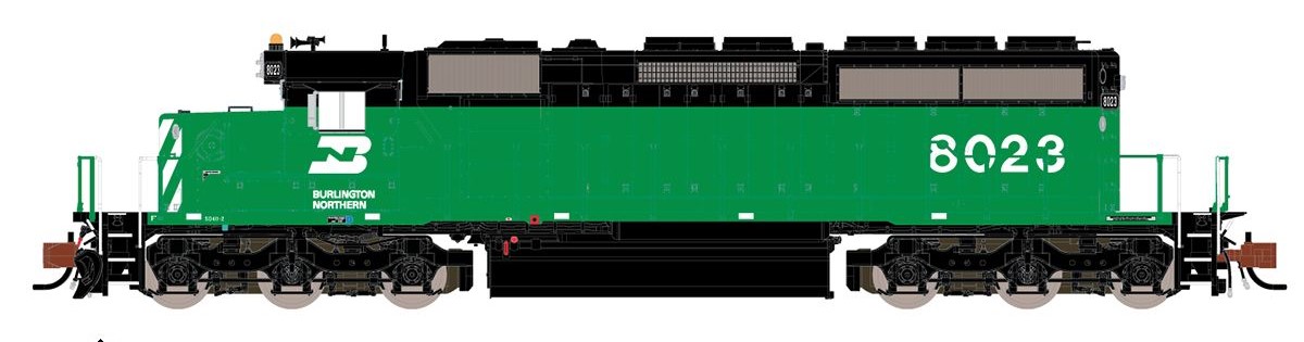 ScaleTrains Rivet Counter N SXT33793 DCC/ESU LokSound V5 Equipped EMD SD40-2 Locomotive Burlington Northern BN #8023