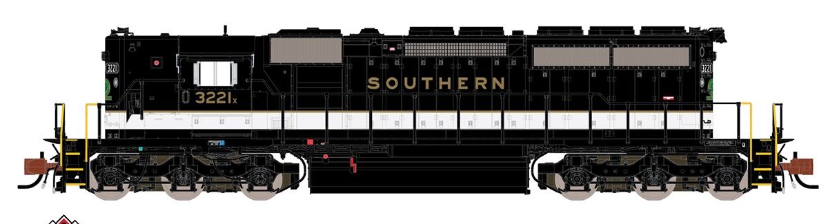 ScaleTrains Rivet Counter N SXT33810 DCC Ready EMD SD40-2 Locomotive Southern High Hood 'Gold Lettering' SOU #3224J