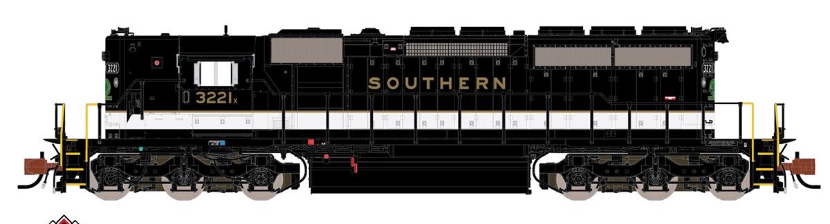 ScaleTrains Rivet Counter N SXT33811 DCC/ESU LokSound V5 Equipped EMD SD40-2 Locomotive Southern High Hood 'Gold Lettering' SOU #3240X