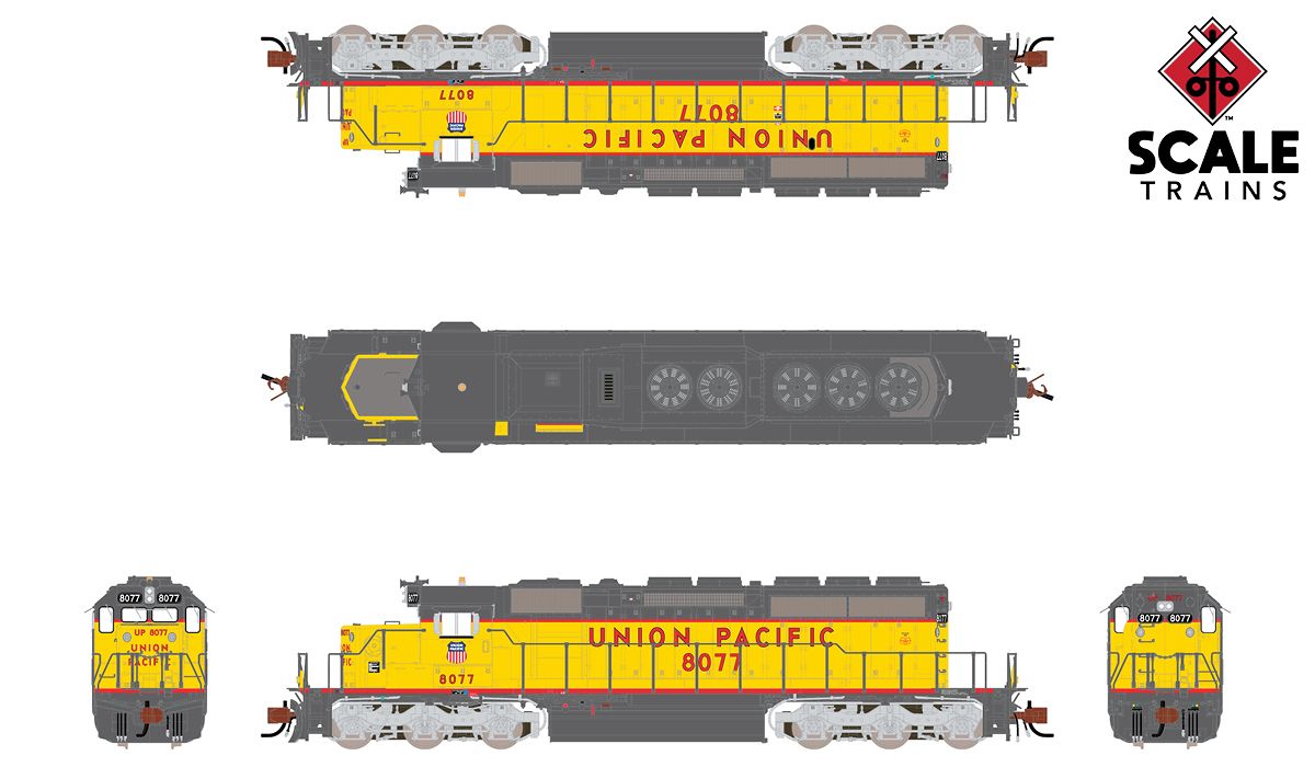 ScaleTrains Rivet Counter N SXT38608 DCC Ready EMD SD40-2 Locomotive Union Pacific 'Fast Forty' UP #8077