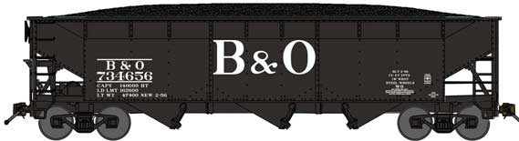 Bluford Shops N 74045 3-Bay Offset Side Hopper Baltimore & Ohio 'Billboard Version 2' B&O #735815