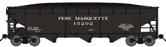 Bluford Shops N 74130 3-Bay Offset Side Hopper Pere Marquette 'Centered Number' #15202
