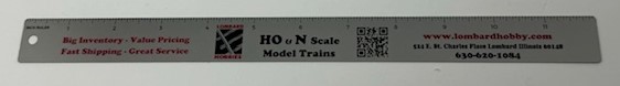 Lombard Hobbies Exclusive LHE202401 Model Railroad HO/N Scale Ruler