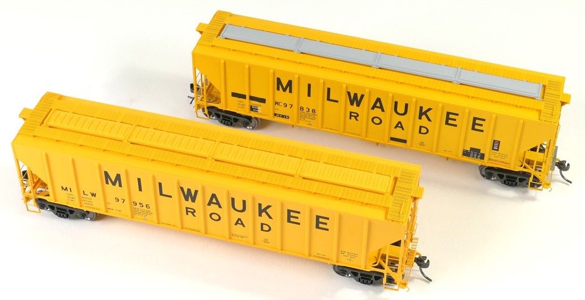 Tangent Scale Models HO 21036-08 Pullman-Standard PS-2 4427 High Side Covered Hopper Milwaukee Road 'Delivery 3-1967' MILW #97963