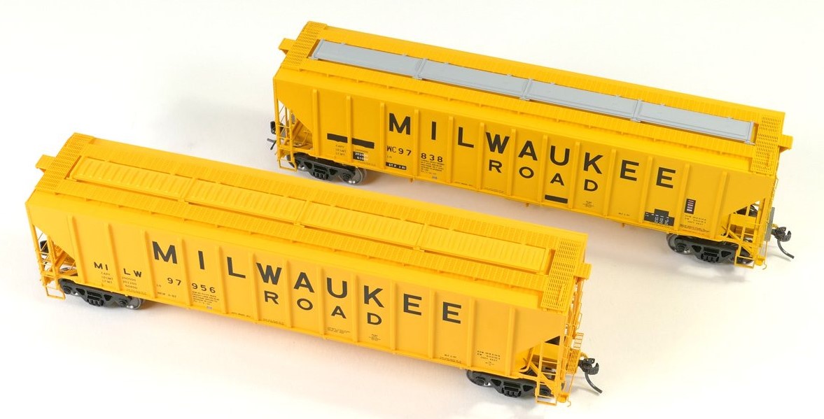 Tangent Scale Models HO 21037-01 Pullman-Standard PS-2 4427 High Side Covered Hopper Wisconsin Central 'Ex-Milwaukee Restencil 1987+' WC #97838