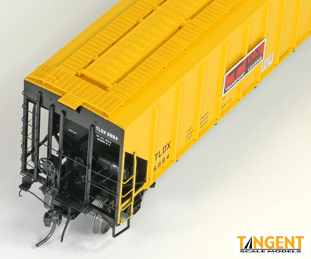 Tangent Scale Models HO 21041-06 Pullman-Standard PS-2 4427 High Side Covered Hopper TLDX 'Delivery Yellow Lease 3-1967' TLDX #6887