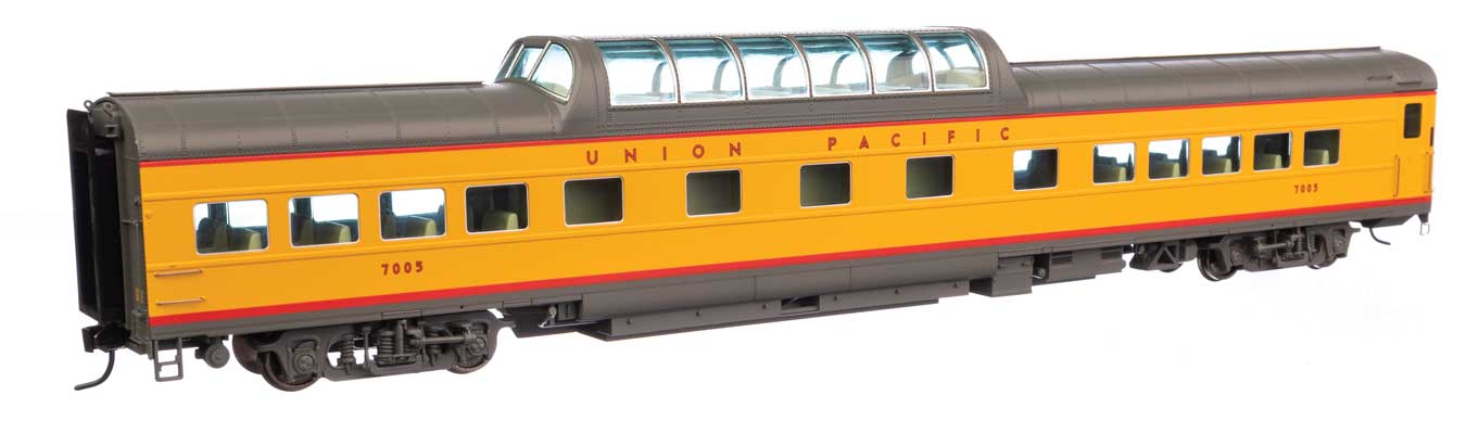 WalthersProto HO 920-18560 85' American Car & Foundry Dome Coach Union Pacific UP #7005