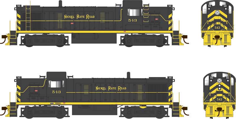 Bowser Executive Line HO 25215 DCC Ready Alco RS3 Phase 3 Locomotive Nickel Plate Road NKP #543