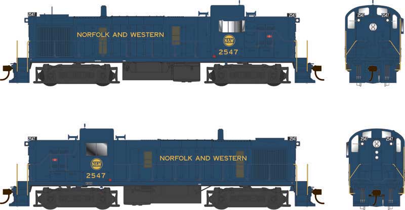 Bowser Executive Line HO 25223 DCC/ESU LokSound V5 Equipped Alco RS3 Phase 3 Locomotive Norfolk & Western N&W #2554