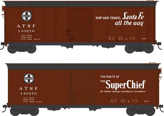 Bowser Executive Line HO 43145 40' Single-Door Boxcar Santa Fe ATSF #140777