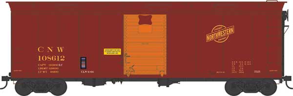 Bowser Executive Line HO 43154 40' Single-Door Boxcar w/Roof Hatches Chicago & North Western CNW #108610