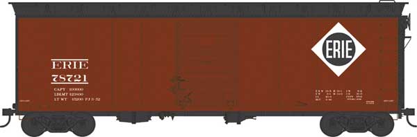 Bowser Executive Line HO 43157 40' Single-Door Boxcar Erie #78721